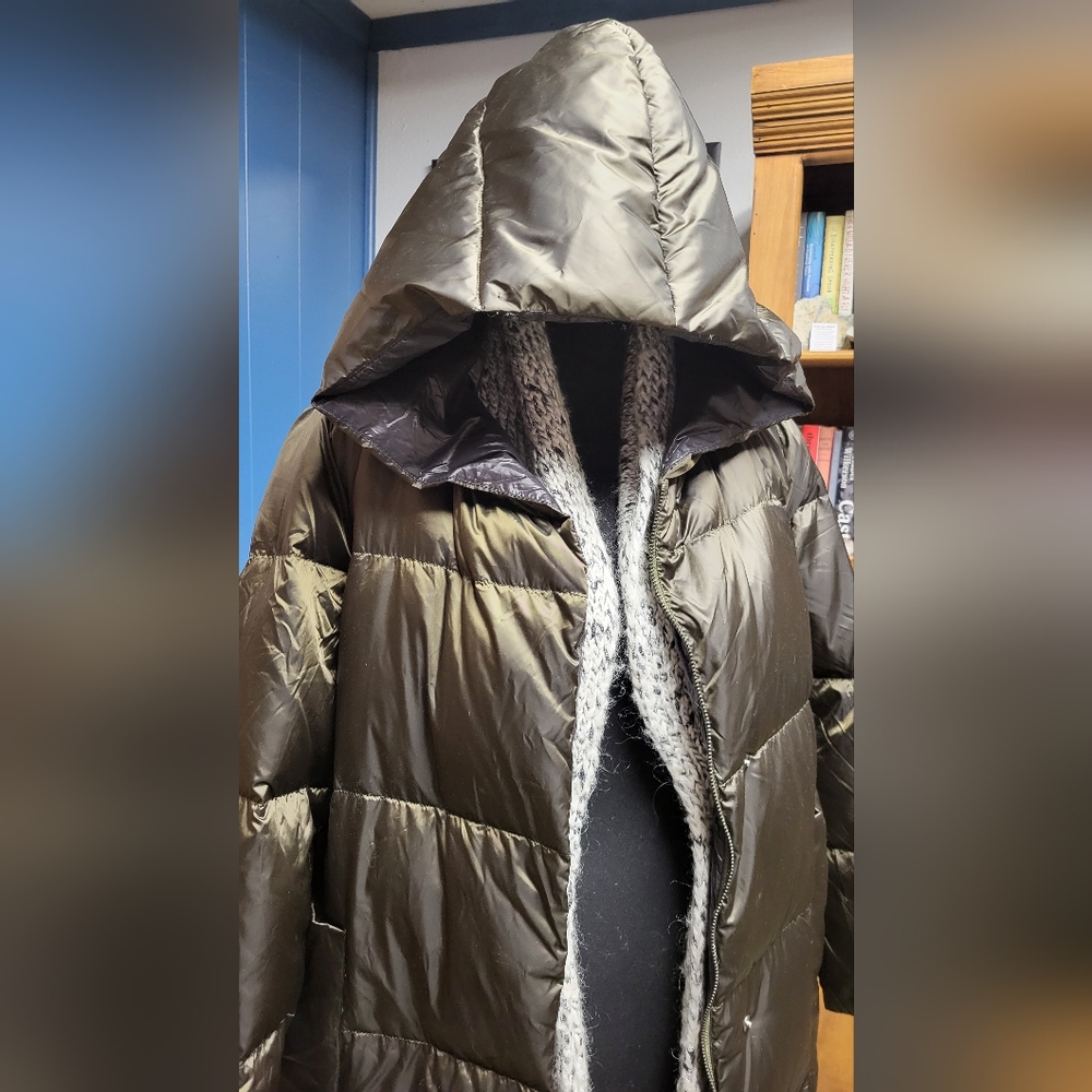 Nap Green Lightweight Quilted Shell Down Coat Size L - Picture 4 of 15